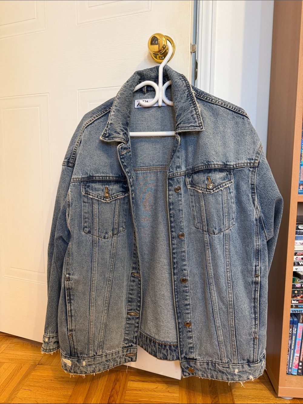 Light Blue Denim Jacket - Casual Oversized Jean Coat
